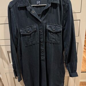 GAP Denim Black Shirt Dress